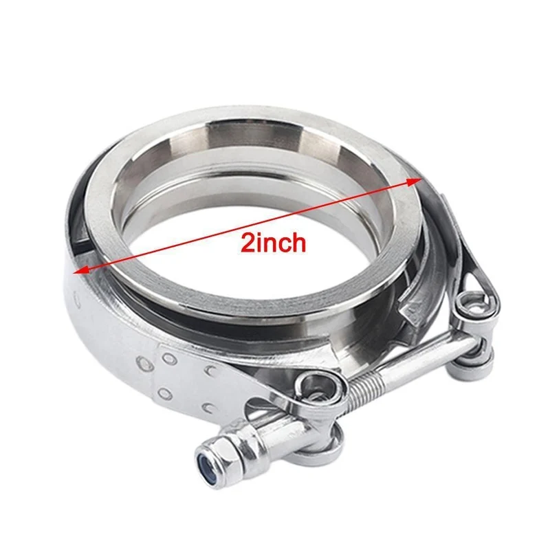 2.5 zoll V Band Klemme Flansch Kit V-Band V 2.5 Zoll Auspuffrohr Schlauch Klemme Flansch Klemme