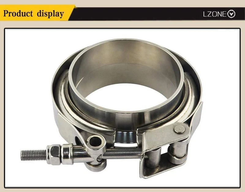 3"/3.25"/3.5"/4.0" SUS 304 Edelstahl Edelstahl Auspuff V-Band-Klemmflansch-Kit Schnellspann-Klemme, männlich, weiblich, Flansch oder normaler Typ