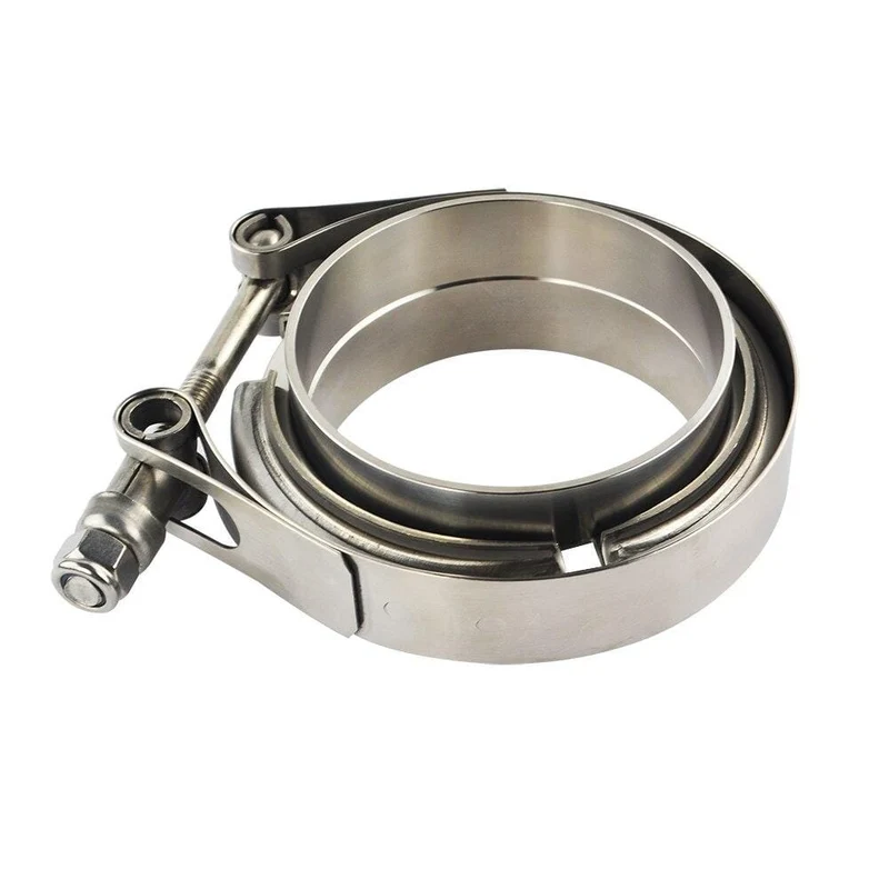 3"/3.25"/3.5"/4.0" SUS 304 Edelstahl Edelstahl Auspuff V-Band-Klemmflansch-Kit Schnellspann-Klemme, männlich, weiblich, Flansch oder normaler Typ