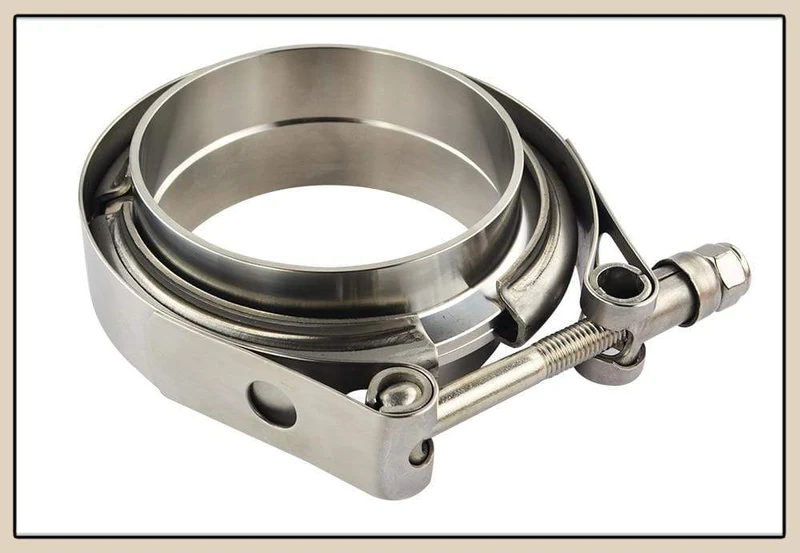 3"/3.25"/3.5"/4.0" SUS 304 Edelstahl Edelstahl Auspuff V-Band-Klemmflansch-Kit Schnellspann-Klemme, männlich, weiblich, Flansch oder normaler Typ