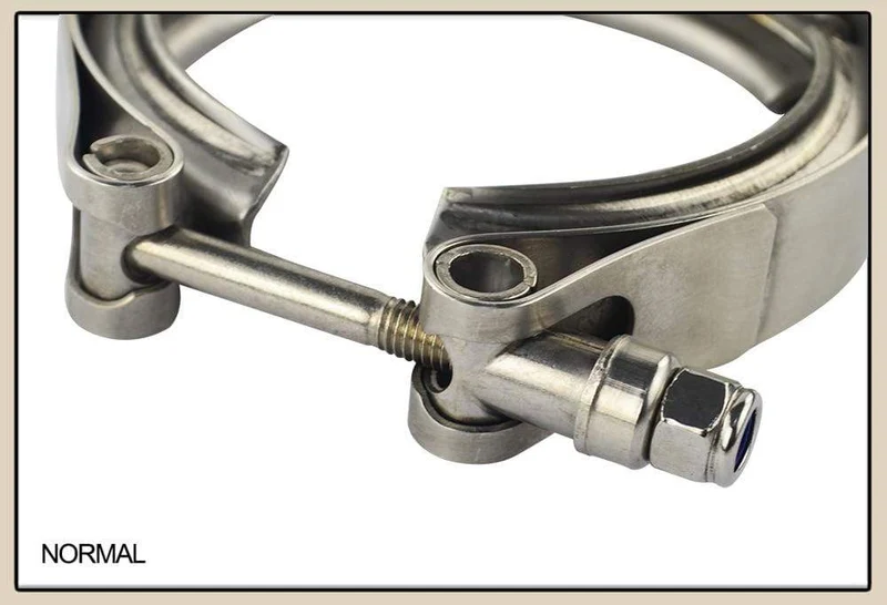3"/3.25"/3.5"/4.0" SUS 304 Edelstahl Edelstahl Auspuff V-Band-Klemmflansch-Kit Schnellspann-Klemme, männlich, weiblich, Flansch oder normaler Typ