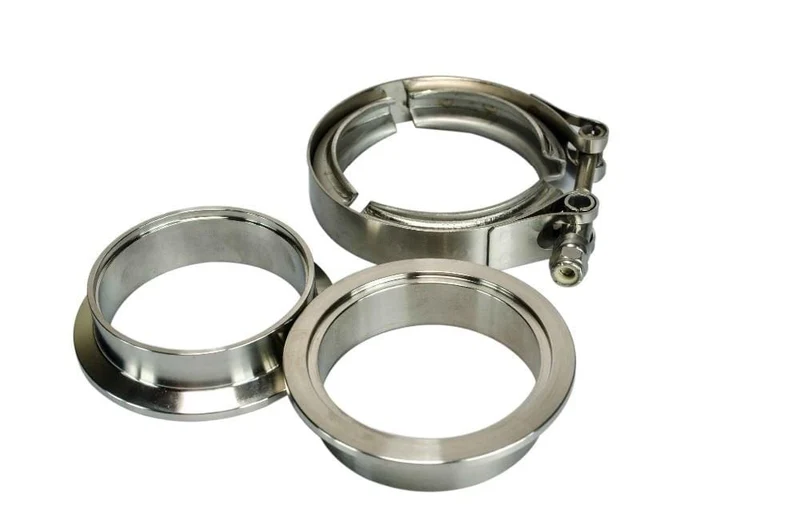 PQY - 2.75" SUS 304 Stahl Edelstahl Auspuff V-Band Klemmflansch Kit V-Band Vband männlich weiblich Design PQY5242