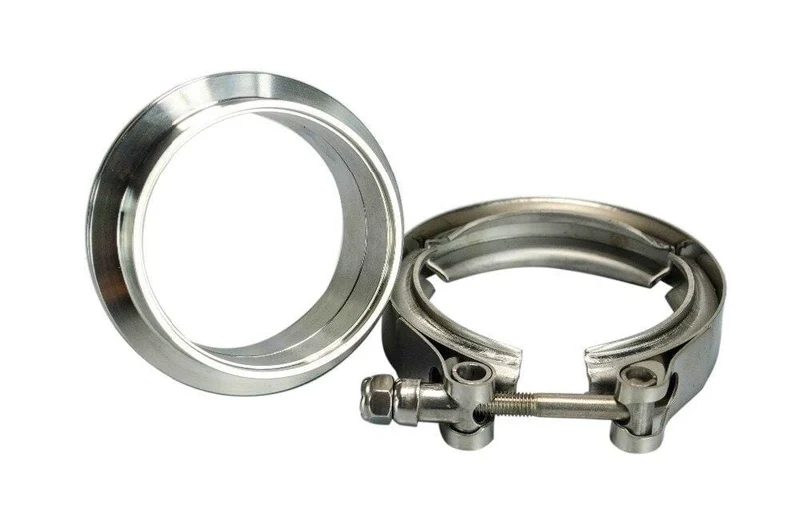 PQY - 2.75" SUS 304 Stahl Edelstahl Auspuff V-Band Klemmflansch Kit V-Band Vband männlich weiblich Design PQY5242