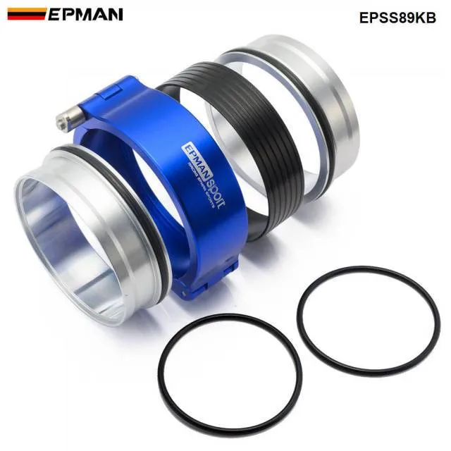 HD-Auspuff-V-Band-Klemme mit Flanschsystem-Baugruppe für 3.5-Zoll-89-mm-Kühlerschlauch, Wastegate-Flansche, Turbo-Entleerungsrohr EPSS89KB