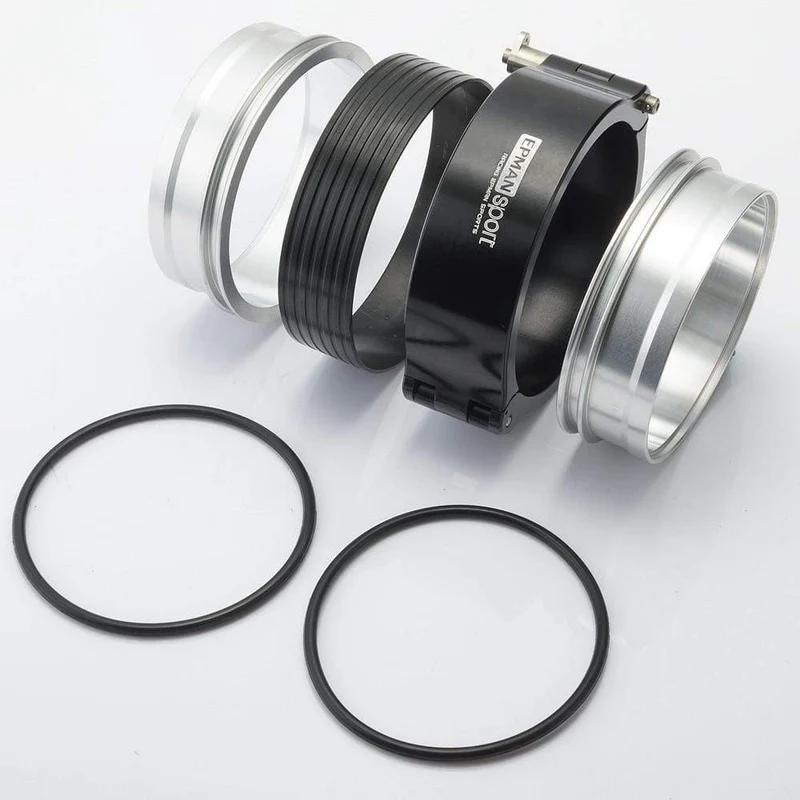 HD-Auspuff-V-Band-Klemme mit Flanschsystem-Baugruppe für 3.5-Zoll-89-mm-Kühlerschlauch, Wastegate-Flansche, Turbo-Entleerungsrohr EPSS89KB