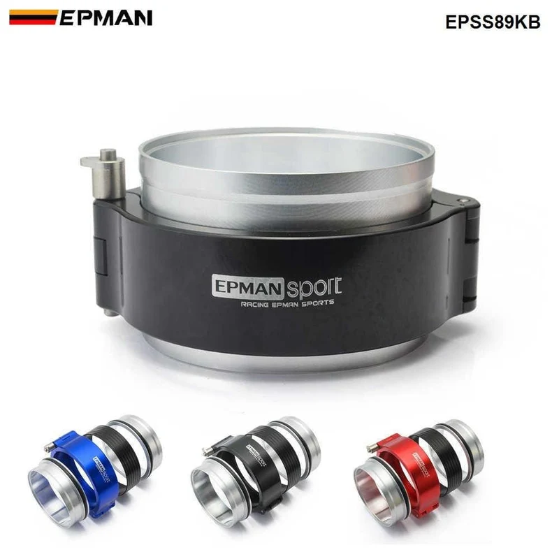 HD-Auspuff-V-Band-Klemme mit Flanschsystem-Baugruppe für 3.5-Zoll-89-mm-Kühlerschlauch, Wastegate-Flansche, Turbo-Entleerungsrohr EPSS89KB