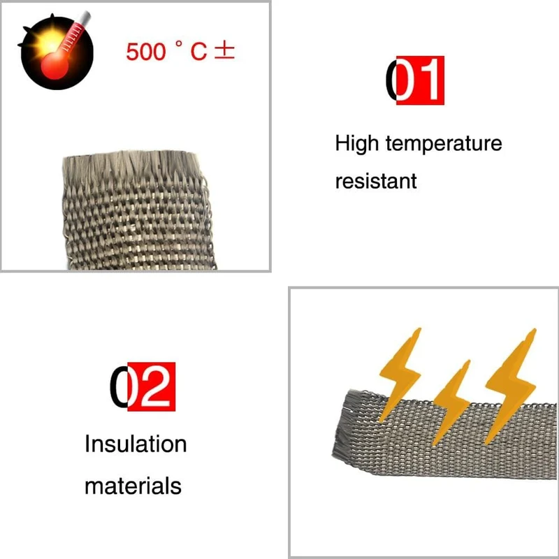 5M/10M/15M Fiberglas Auspuffschutzrohr Wärmeverteiler Isolierband Turbo Wrap Isolierband Feuerfestes Tuch