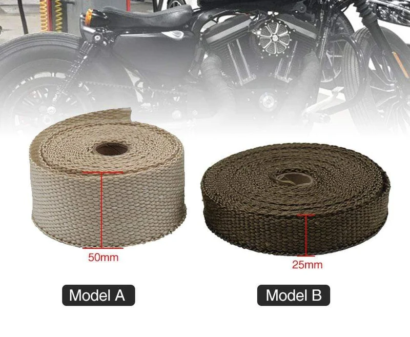 5M/10M/15M Fiberglas Auspuffschutzrohr Wärmeverteiler Isolierband Turbo Wrap Isolierband Feuerfestes Tuch