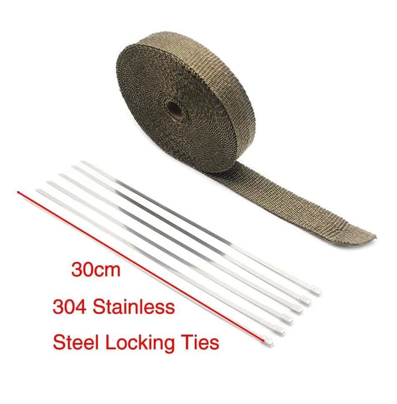 5M/10M/15M Fiberglas Auspuffschutzrohr Wärmeverteiler Isolierband Turbo Wrap Isolierband Feuerfestes Tuch
