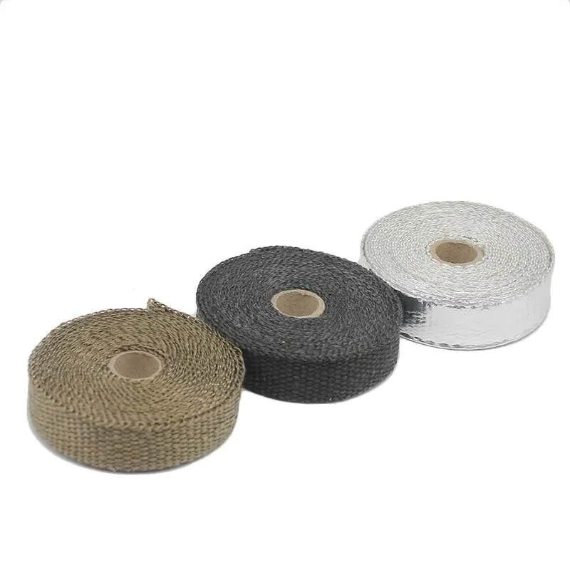 5M/10M/15M Fiberglas Auspuffschutzrohr Wärmeverteiler Isolierband Turbo Wrap Isolierband Feuerfestes Tuch
