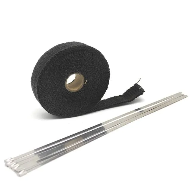5M/10M/15M Fiberglas Auspuffschutzrohr Wärmeverteiler Isolierband Turbo Wrap Isolierband Feuerfestes Tuch