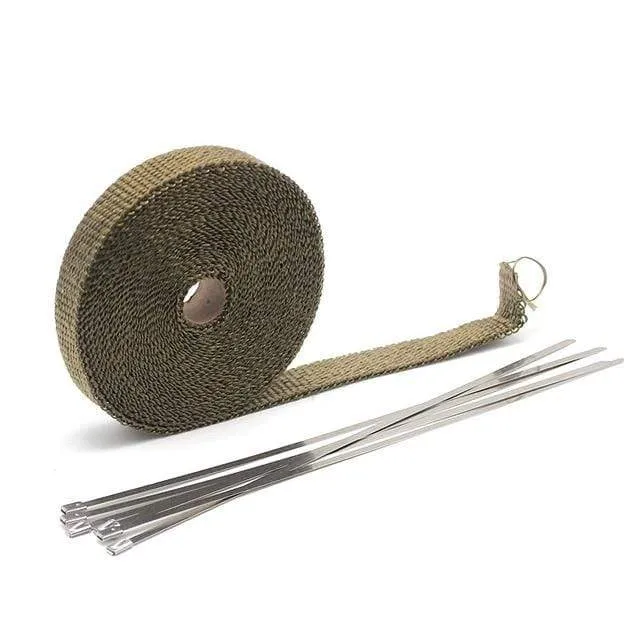 ZSDTRP 5/10/15M Auto Moto Hitzeschild Wrap Turbo Abgas Wärme Band Wrap Rohr Wrap Shields Manifold Header Isolierung Tuch Rolle