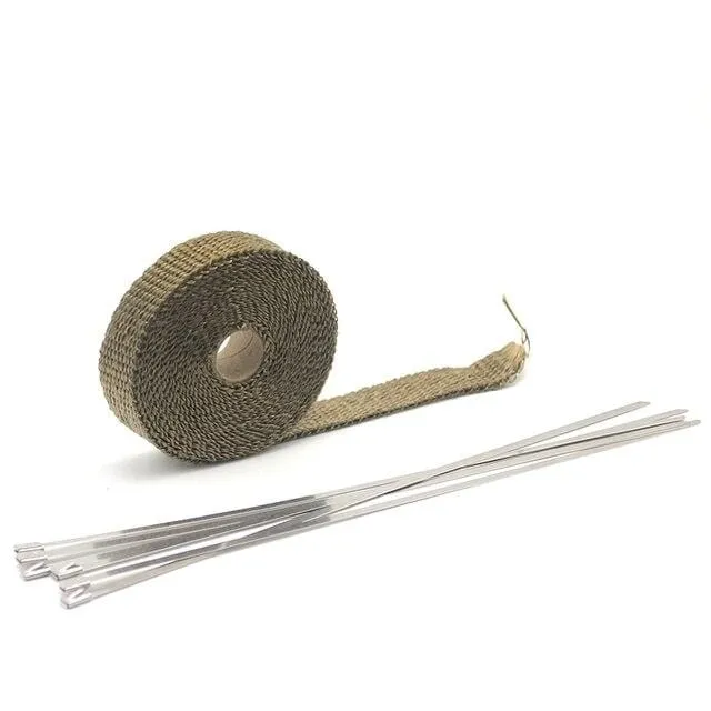 ZSDTRP 5/10/15M Auto Moto Hitzeschild Wrap Turbo Abgas Wärme Band Wrap Rohr Wrap Shields Manifold Header Isolierung Tuch Rolle