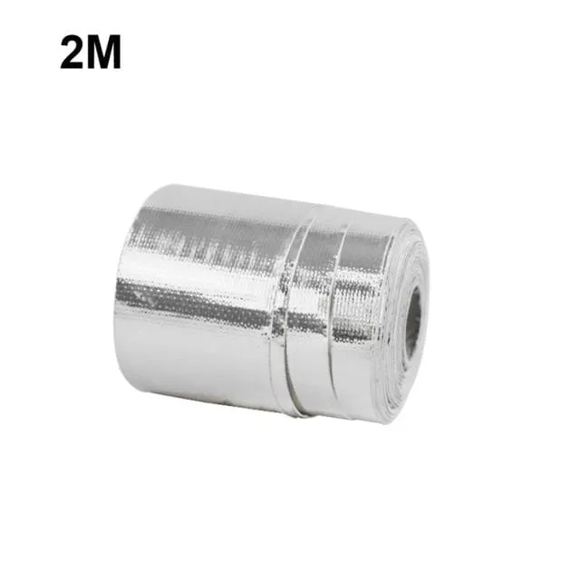 A Gold Auto Thermisches Auspuffband Lufteinlass Wärmedämmung Schild Wrap 50mm Reflektierende Wärmebarriere Selbstklebender Motor 5/10M