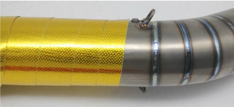 A Gold Auto Thermisches Auspuffband Lufteinlass Wärmedämmung Schild Wrap 50mm Reflektierende Wärmebarriere Selbstklebender Motor 5/10M