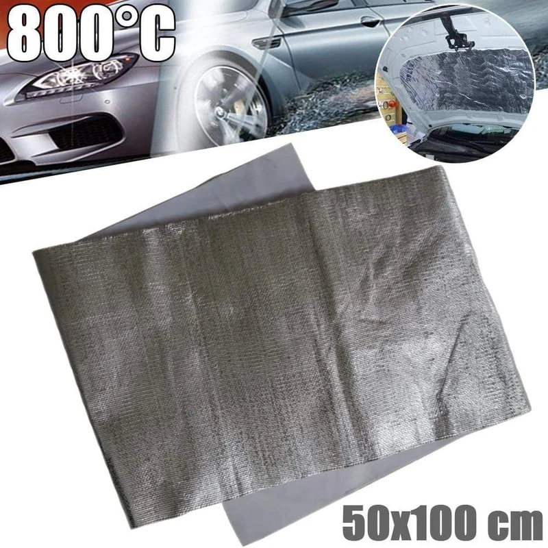 100*50 cm Auto Motorrad Auspuff Wrap Rohr Refit Wärmedämmung Band Abgas Wärme Wrap Tragen-Beständig hitzeschild Band