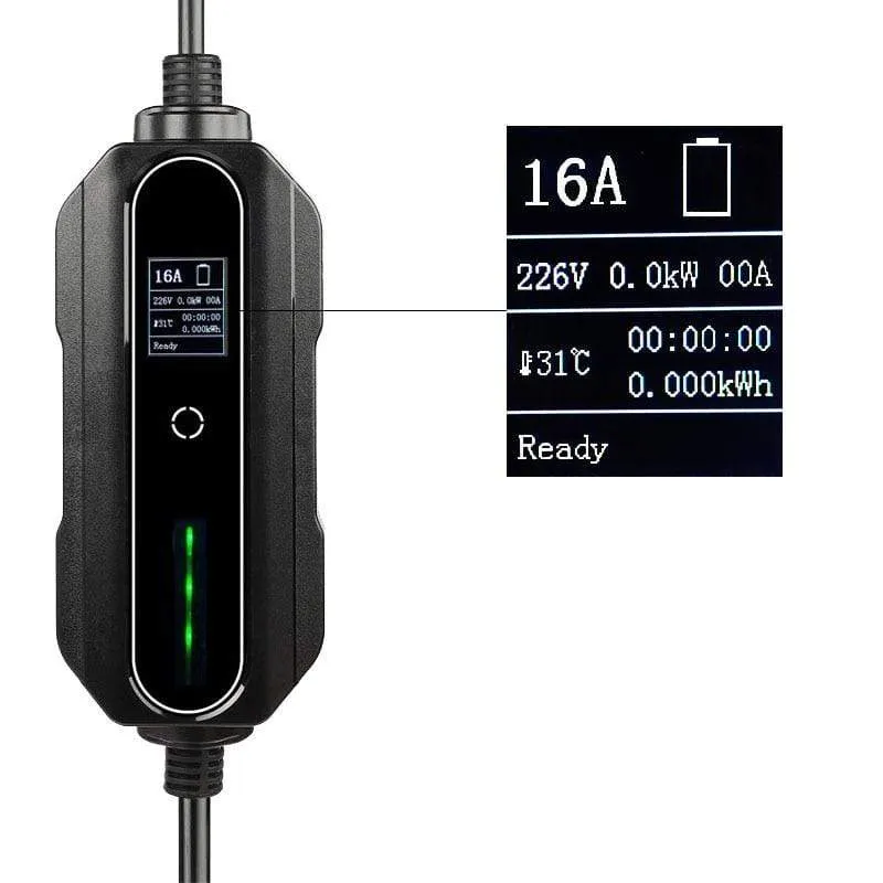 Elektrisches Autoladegerät EV 6A 8A 10A 13A 16A Schnellladekabelanschlüsse Typ 2 Typ 1 Modus 2 Heimgebrauch