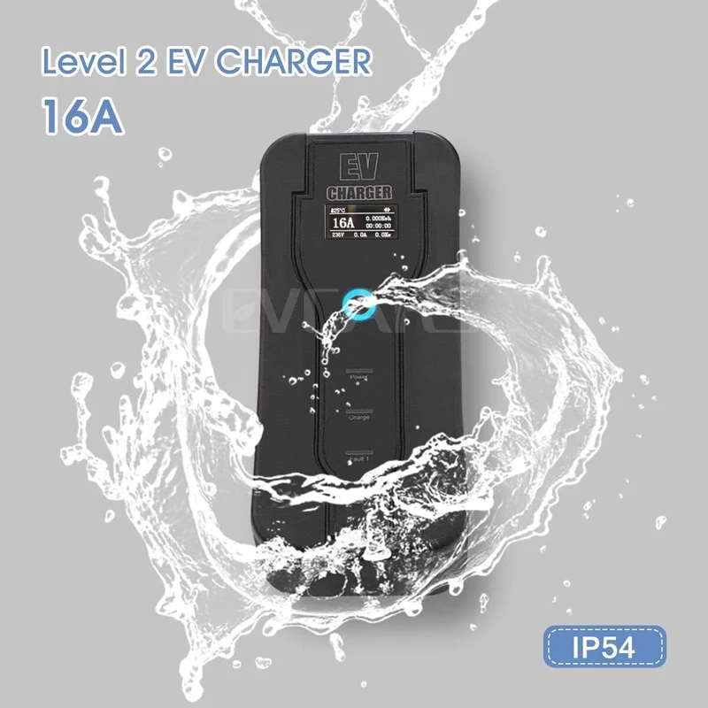 Tragbares EV-Ladegerät Level 2 J1772 Typ 2 EVSE Controlle Elektroauto-Ladestationen 16A 230V Home Wallbox für Zoe Leaf