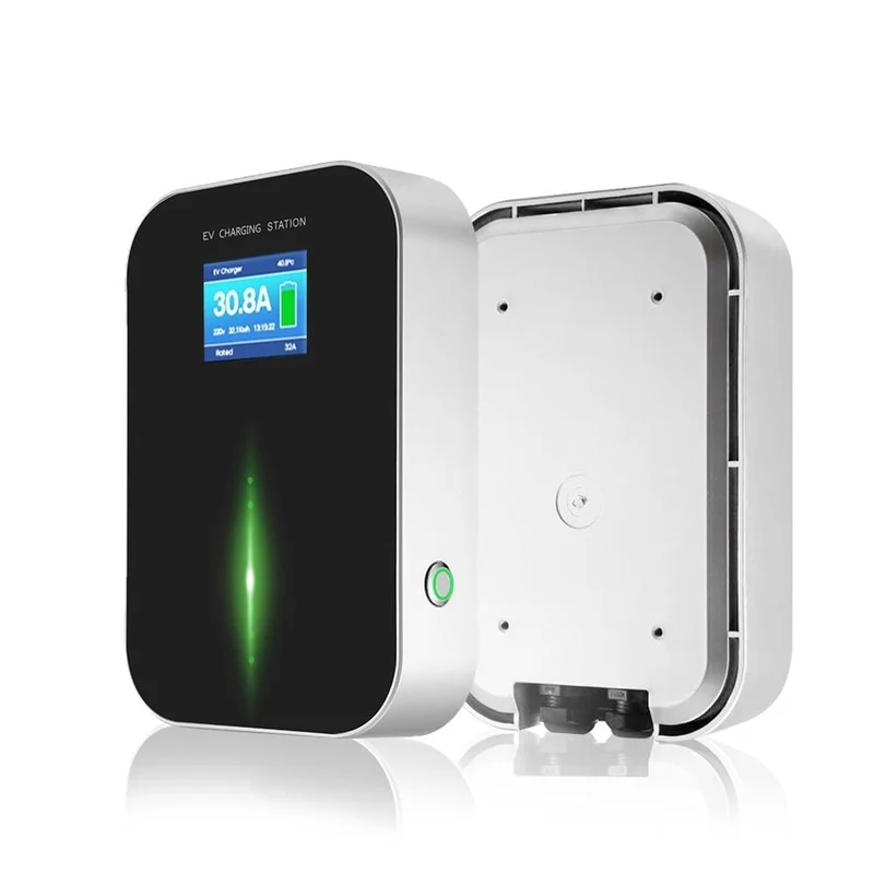 EVISON 32A Einphasiges EV-Ladegerät Wandmontage-Ladestation für Elektrofahrzeuge EVSE Wallbox 7KW mit Typ-1-Kabel SAE J1772