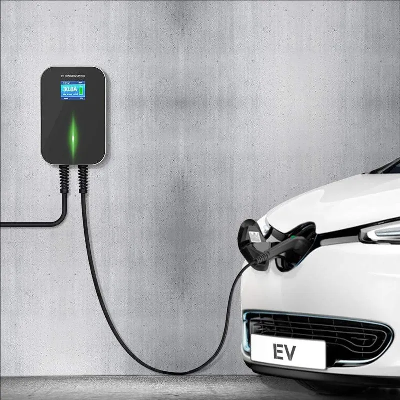EVISON 32A Einphasiges EV-Ladegerät Wandmontage-Ladestation für Elektrofahrzeuge EVSE Wallbox 7KW mit Typ-1-Kabel SAE J1772