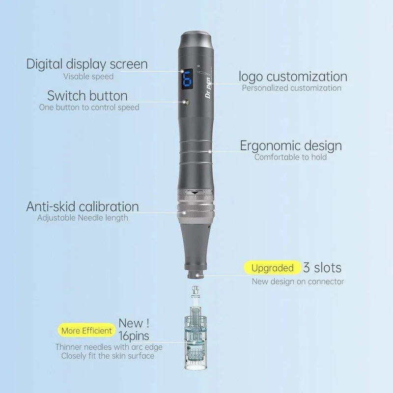 Dr pen Ultima M8 Professional Microneedling Pen Tattoo-Maschine - Wireless Dermapen - Bestes Gesichtspflege-Schönheitswerkzeug-Kit