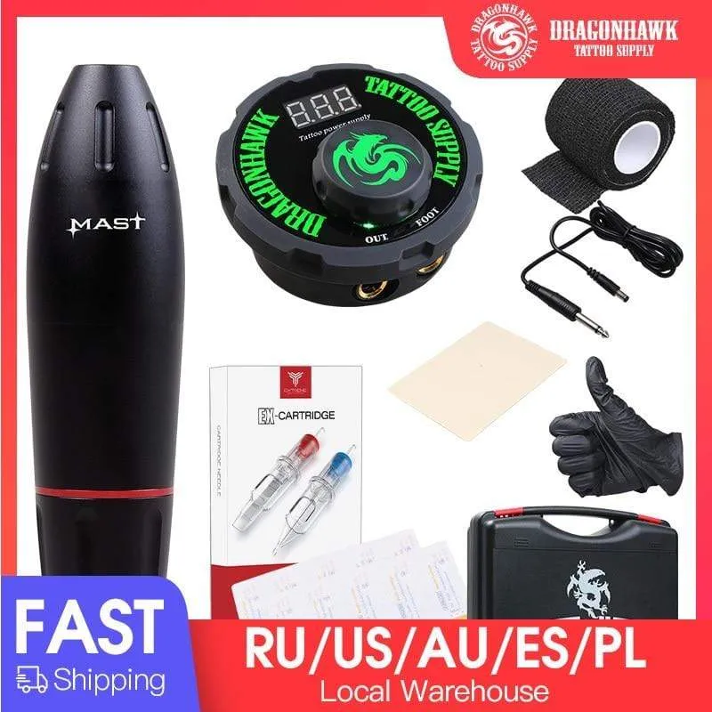 Tattoo Kit Professionelles Tattoo Drehstift Maschinenset Permanent Make-up Patrone Nadel Tattoo Body Art