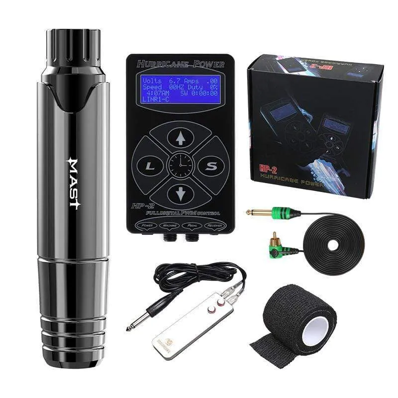 Professionelles Tattoo Kit Permanent Make-up Maschine Set Tattoo Drehstift LCD Netzteil für Tätowierer