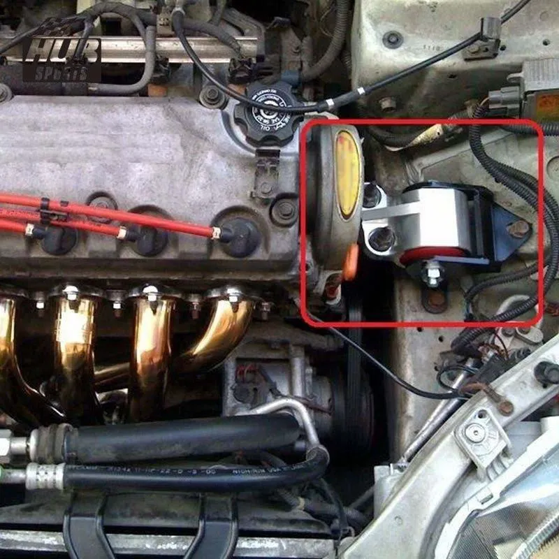 Performance Aluminium Motorlager links für Honda Civic 92-95 HU-CXX-M4-BK
