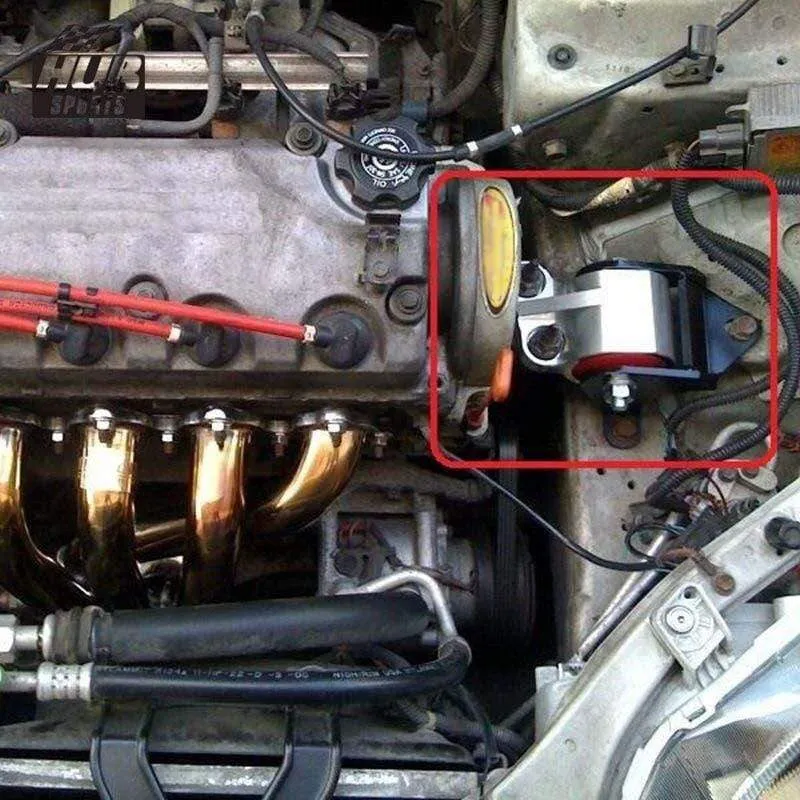 Performance Aluminium Motorlager links für Honda Civic 92-95 HU-CXX-M4-BK