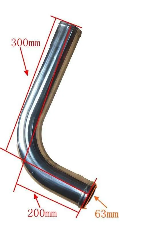 Universal 2.5 Zoll Aluminiumrohr 51/57/63/76 mm Lufteinlassrohr für Rennwagen-Ladeluftkühler Lufteinlass 0/45/90/180 Grad LS-Typ