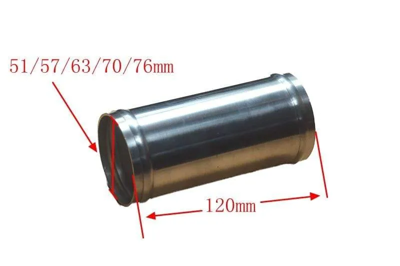 Universal 2.5 Zoll Aluminiumrohr 51/57/63/76 mm Lufteinlassrohr für Rennwagen-Ladeluftkühler Lufteinlass 0/45/90/180 Grad LS-Typ