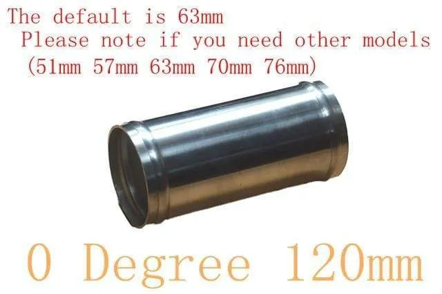 Universal 2.5 Zoll Aluminiumrohr 51/57/63/76 mm Lufteinlassrohr für Rennwagen-Ladeluftkühler Lufteinlass 0/45/90/180 Grad LS-Typ