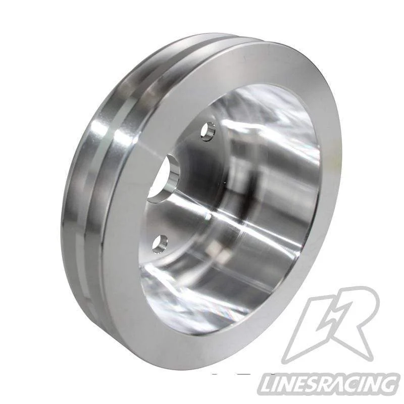 Aluminium Kurbelwellenriemenscheibe Fit für Small Block Chevy 2 Groove LWP Lange Wasserpumpe für 350 Kurbel