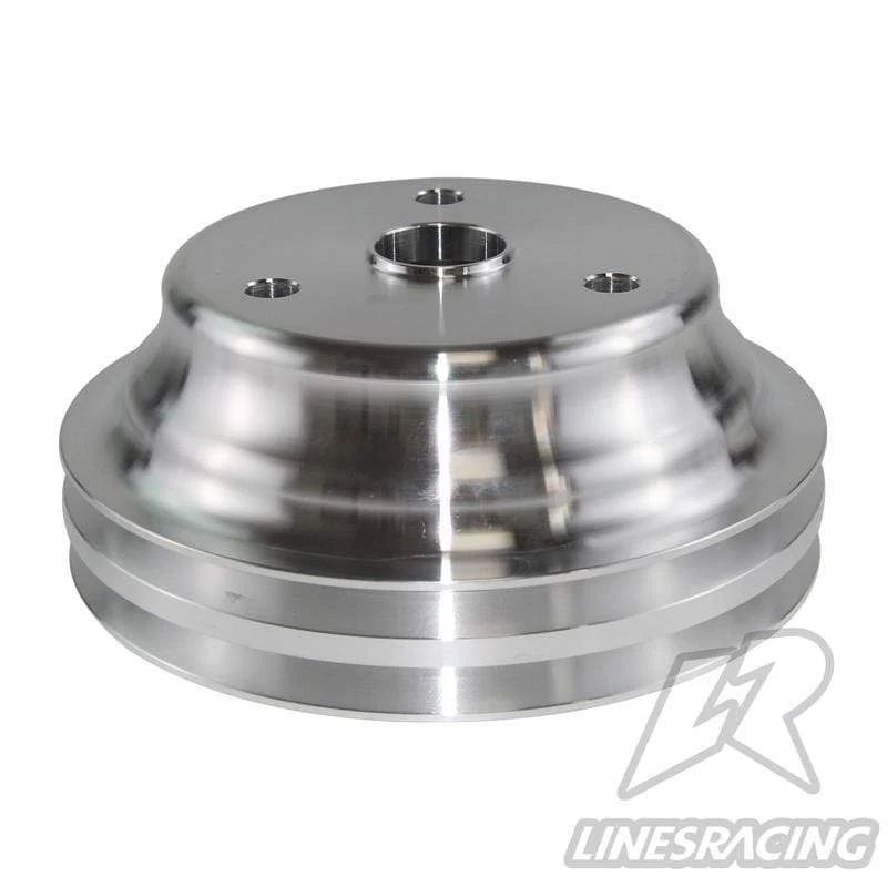 Aluminium Kurbelwellenriemenscheibe Fit für Small Block Chevy 2 Groove LWP Lange Wasserpumpe für 350 Kurbel