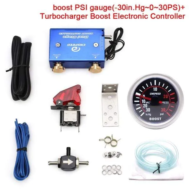 2" 52mm Universal Auto LED 12V Turbo Boost Gauge PSI & BAR Pointer Digital Meter mit Turbolader Boost Electronic Controller