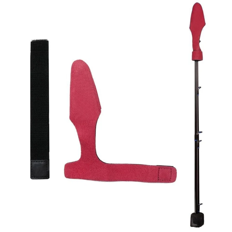 2 stücke Angelrute Abdeckungen Pole Handschuh Kleidung Schutz + Krawatte Wrapping Band Gürtel Angeln Zubehör Angelgerät