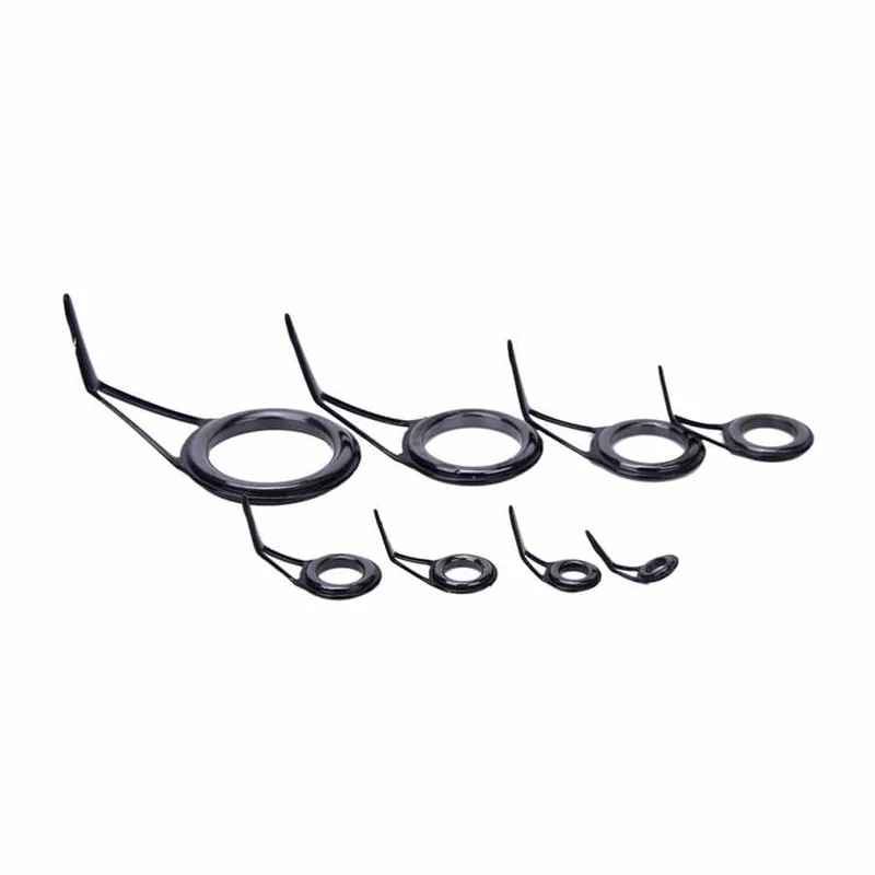 8Pcs Angelrute Guide Edelstahl Keramik Tip Top Ring Kreis Pol Reparatur Kit Set Angeln zubehör angeln liebhaber werkzeug