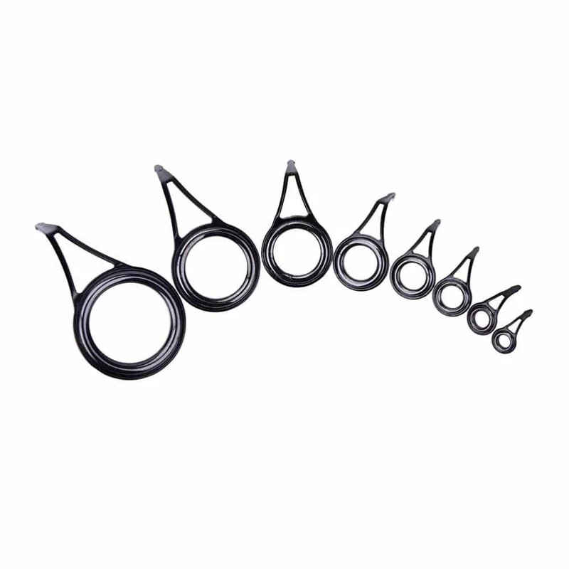 8Pcs Angelrute Guide Edelstahl Keramik Tip Top Ring Kreis Pol Reparatur Kit Set Angeln zubehör angeln liebhaber werkzeug