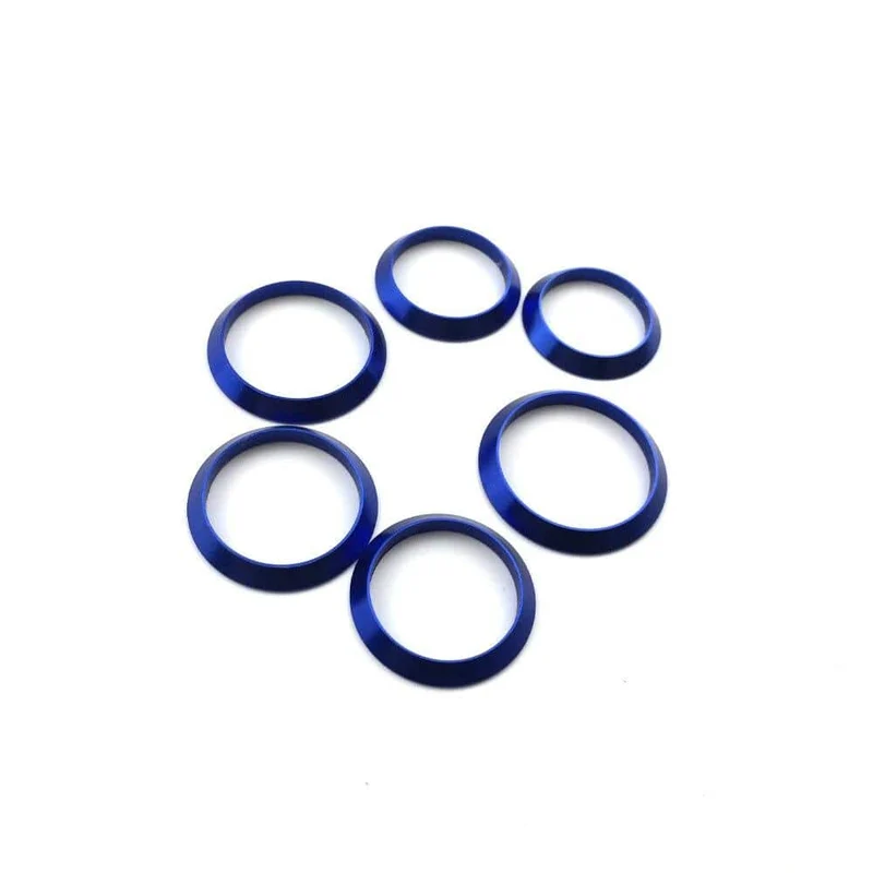 Dekorativer Ring Zierring für Angelruten-Wicklungskontrolle, DIY-Angelruten-Aluminiumteil, Reparaturkomponenten, Mischgröße