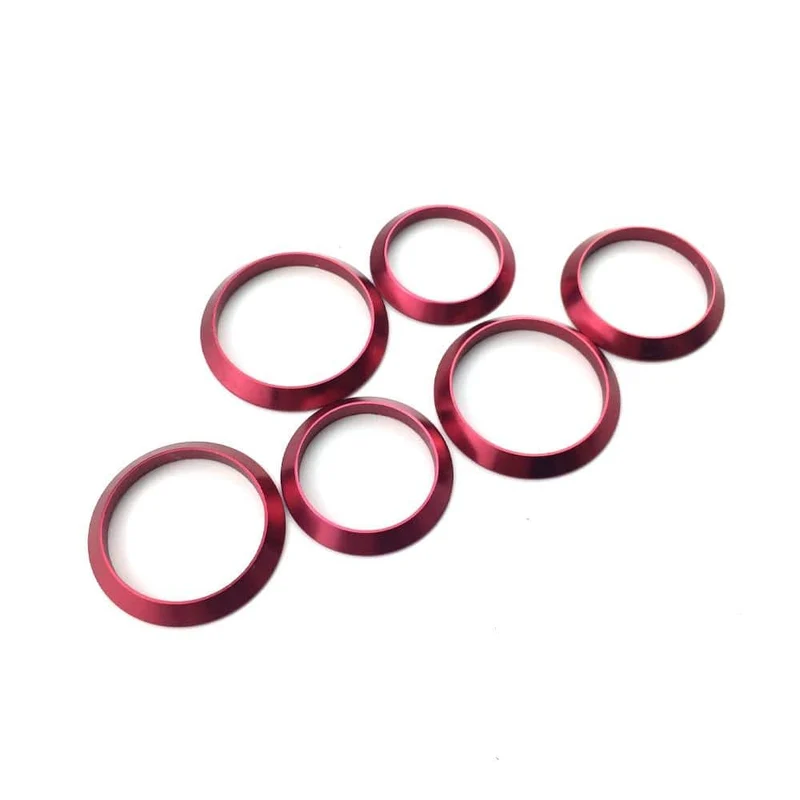 Dekorativer Ring Zierring für Angelruten-Wicklungskontrolle, DIY-Angelruten-Aluminiumteil, Reparaturkomponenten, Mischgröße