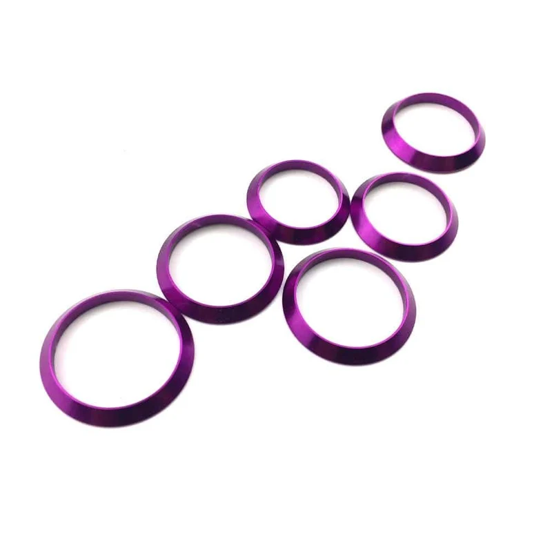 Dekorativer Ring Zierring für Angelruten-Wicklungskontrolle, DIY-Angelruten-Aluminiumteil, Reparaturkomponenten, Mischgröße