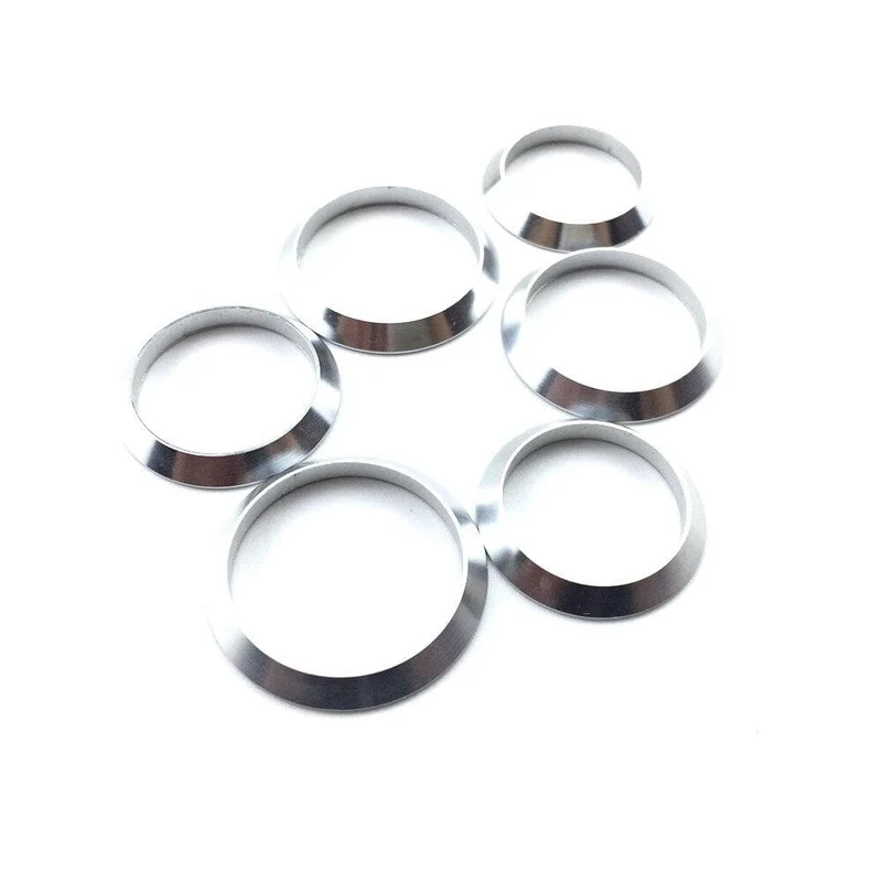 Dekorativer Ring Zierring für Angelruten-Wicklungskontrolle, DIY-Angelruten-Aluminiumteil, Reparaturkomponenten, Mischgröße