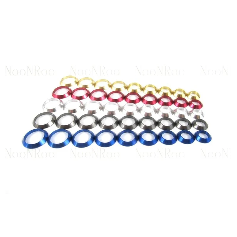 Dekorativer Ring Zierring für Angelruten-Wicklungskontrolle, DIY-Angelruten-Aluminiumteil, Reparaturkomponenten, Mischgröße