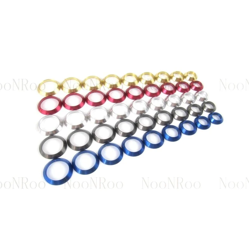 Dekorativer Ring Zierring für Angelruten-Wicklungskontrolle, DIY-Angelruten-Aluminiumteil, Reparaturkomponenten, Mischgröße