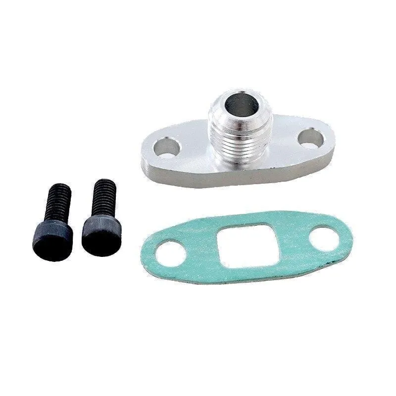 Turbinenöleinlassflansch-Dichtungsadaptersatz 10an 10 An Gelenk T3 / T4 An4 Gelenk mit Gewinde in der Mitte T6061 Aluminium Billet