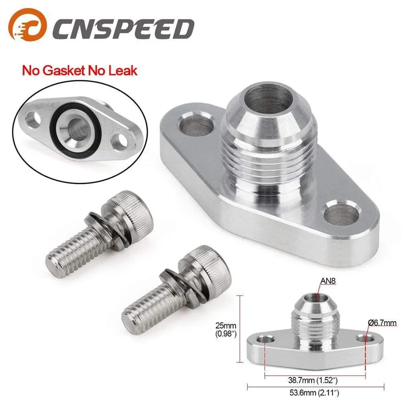 Universal 8AN Turbo Öl Rücklauf Ablauf Flansch 38mm Für GT15 GT17 IHI RHF4 TD04 KKK K03 Garrett YC101625