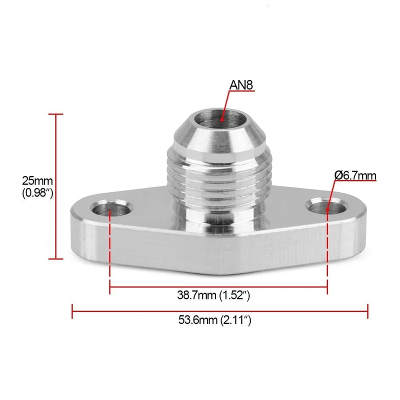 Universal 8AN Turbo Öl Rücklauf Ablauf Flansch 38mm Für GT15 GT17 IHI RHF4 TD04 KKK K03 Garrett YC101625