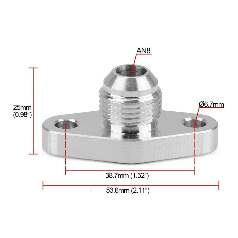 Universal 8AN Turbo Öl Rücklauf Ablauf Flansch 38mm Für GT15 GT17 IHI RHF4 TD04 KKK K03 Garrett YC101625