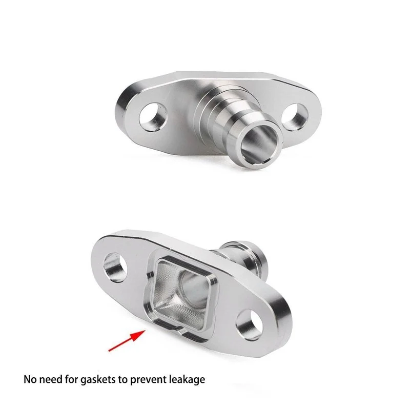 An10 Lochabstand 2"/51 Turbo Ölablass Rücklaufflansch Adapter Splitter CNC Prozess auslaufsicher für T3 T4 GT28 GT30 GT35 T25