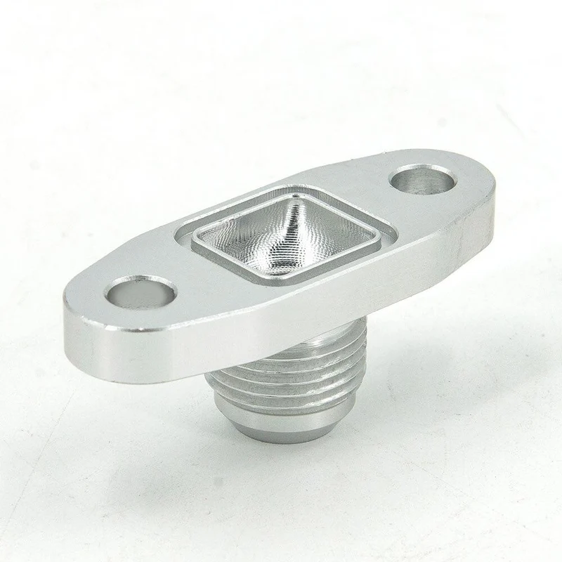 An10 Lochabstand 2"/51 Turbo Ölablass Rücklaufflansch Adapter Splitter CNC Prozess auslaufsicher für T3 T4 GT28 GT30 GT35 T25